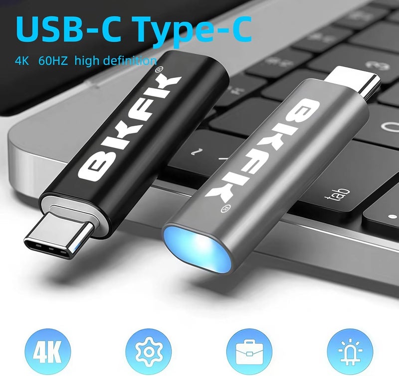 BKFK New Type-C 4K@60Hz-1080P120HZ Virtual Display Adapter USB c,DDC EDID Dummy Plug Headless Ghost Display Emulator 3840 x2160@60Hz 1920x1080p@120Hz - Image 2